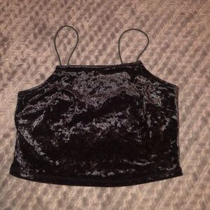 Velvet Cami Crop Top